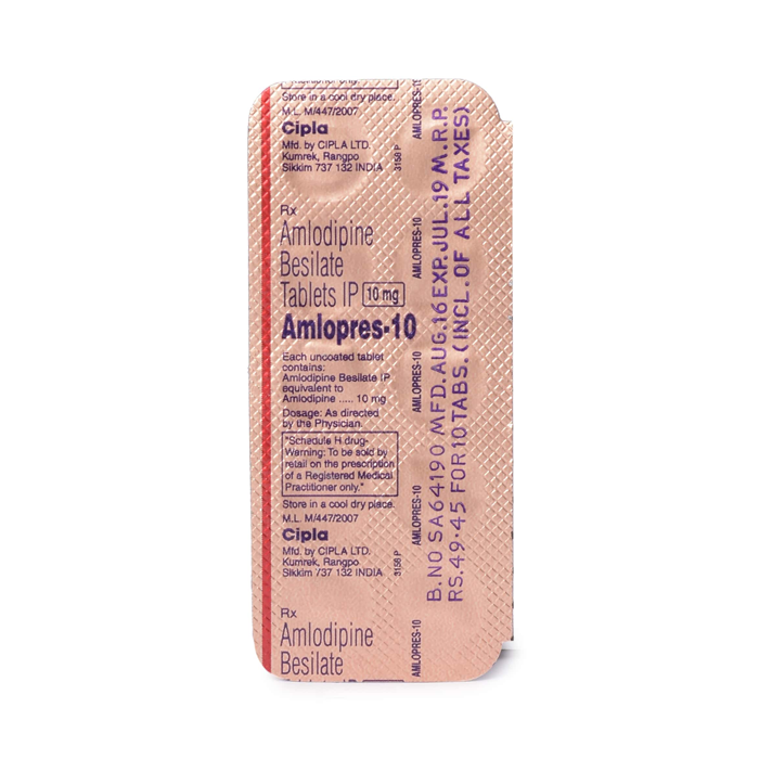 Amlopres 10mg tablet with Amlodipine Besilate