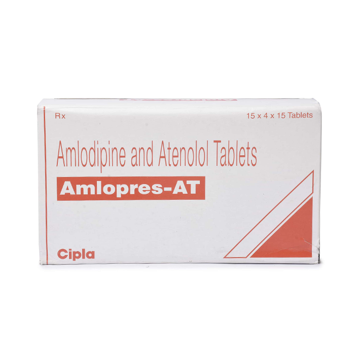 Amlopres AT 5 + 50 Mg with Amlodipine Besilate + Atenolol        