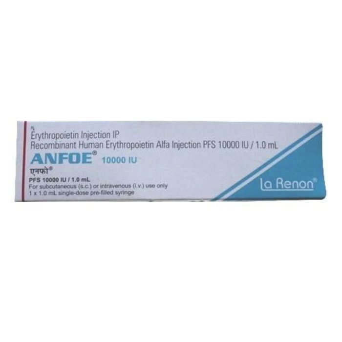 Anfoe 10000 IU Injection with Epoetin Alfa