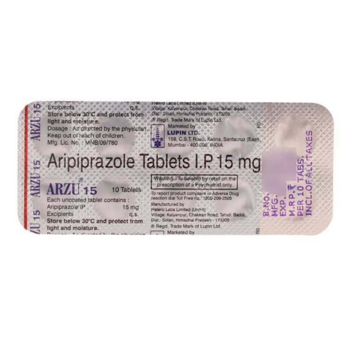 Arzu 15mg Tablet with Aripiprazole                     