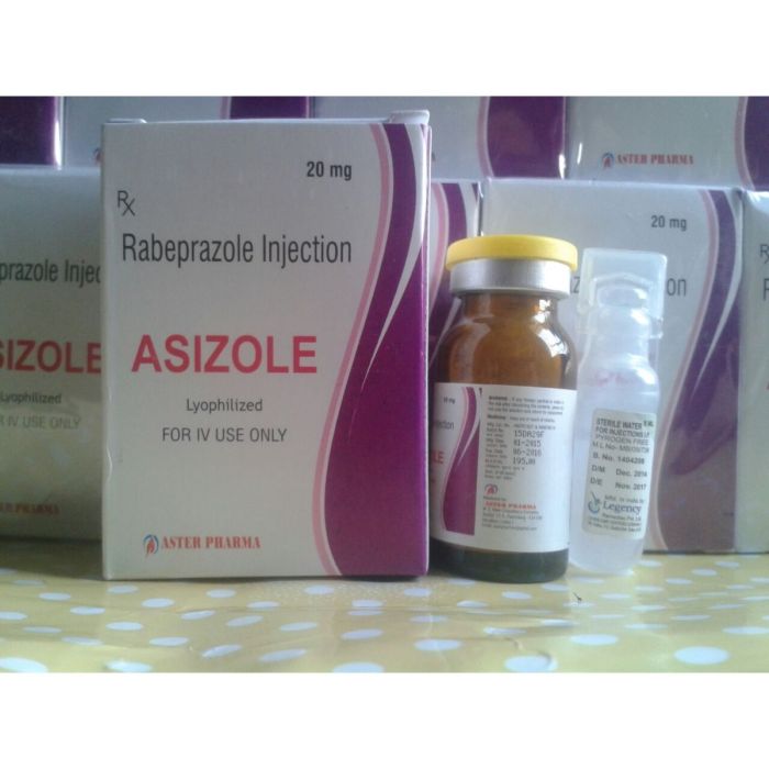 Asizole 20 Mg Injection with Rabeprazole