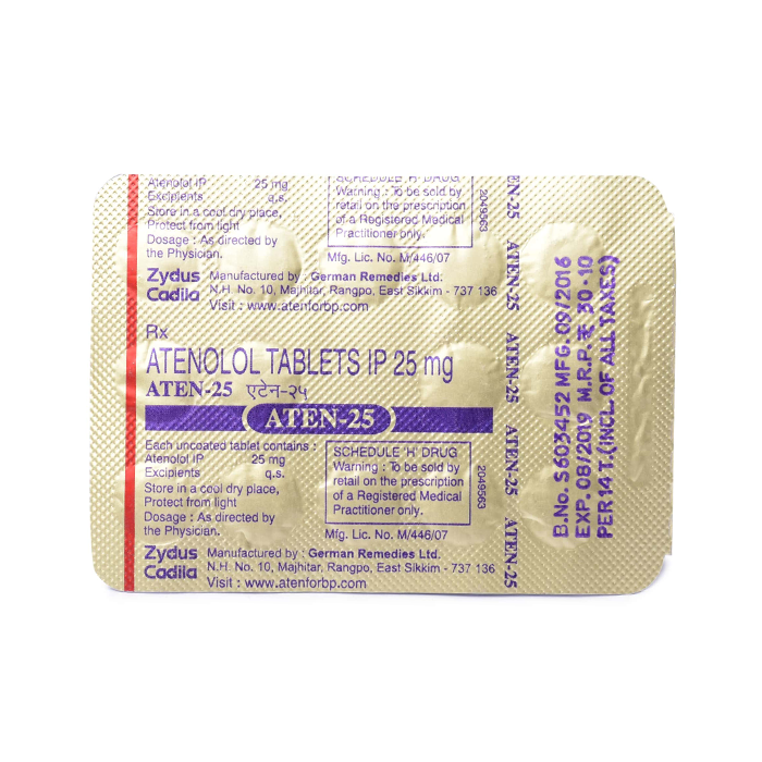 Aten 25 Mg tablet with Atenolol    