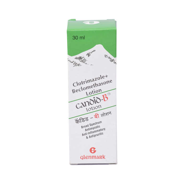Candid B Lotion 30 ml with Beclometasone Topical and Clotrimazole Topical  
