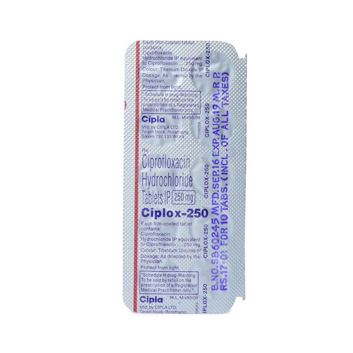 Ciplox 250 Mg Tablet with Ciprofloxacin                
                            