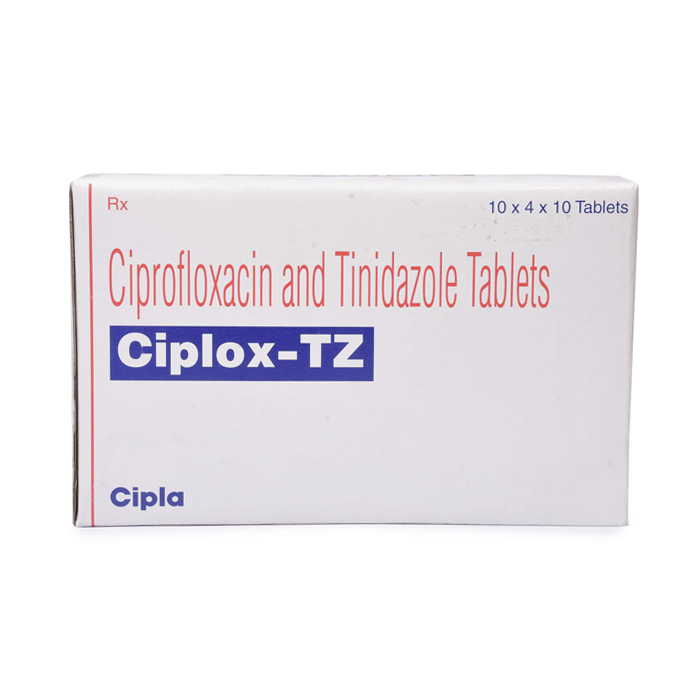 Ciplox TZ 500 Mg + 600 Mg with Ciprofloxacin Tinidazole       