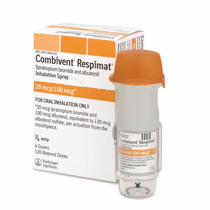 Combivent 20 Mcg+100 Mcg with Ipratorium Bromide and Salbutamol Sulphate              