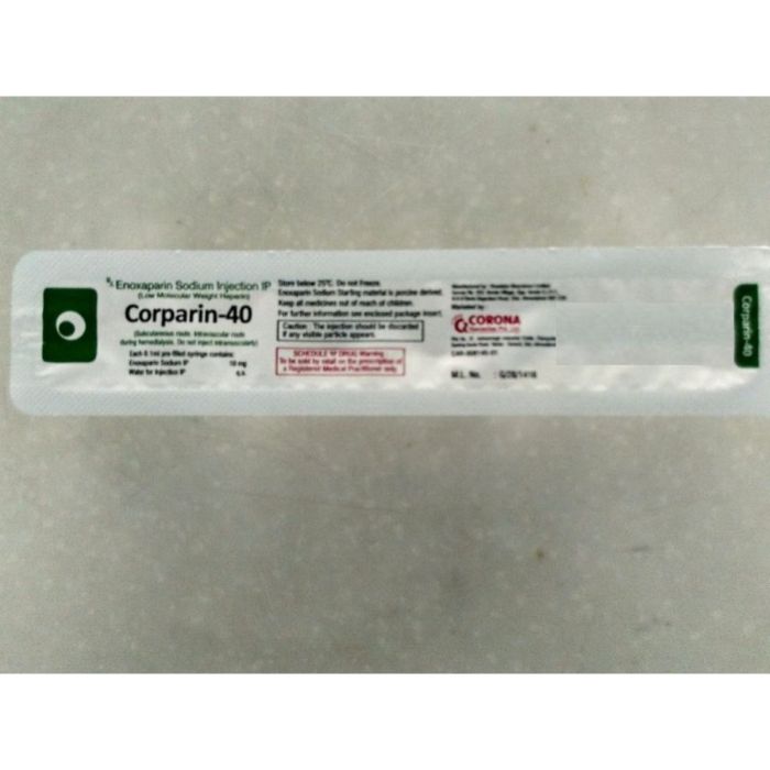 Corparin 40 Injection with Enoxaparin