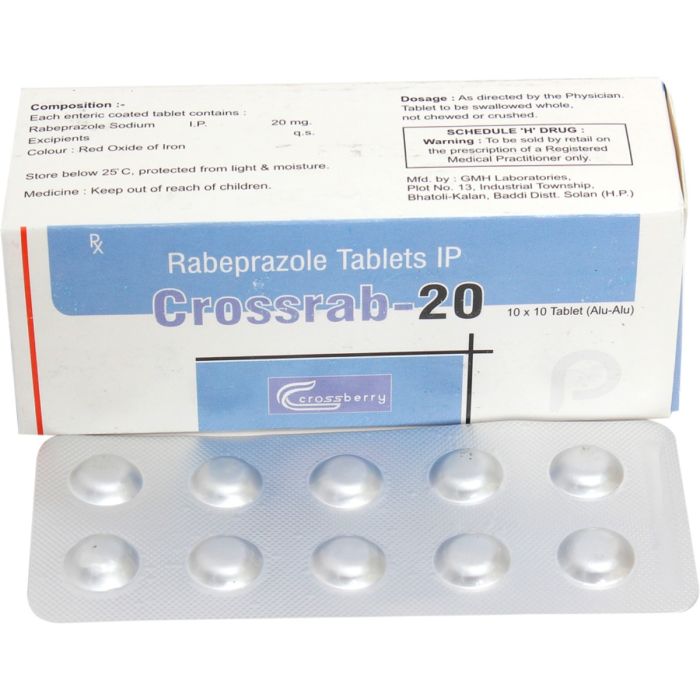 Crossrab 20 Mg Tablet with Rabeprazole