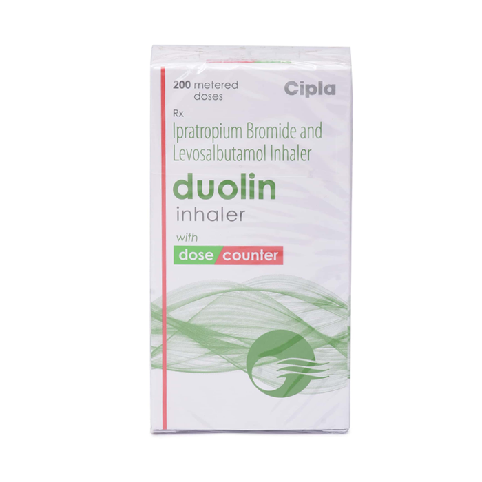 Duolin Inhaler  50 Mcg + 20 Mcg with Levosalbutamol and Ipratropium                          