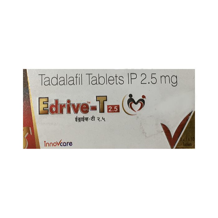 Edrive-T 2.5 Tablet with Tadalafil