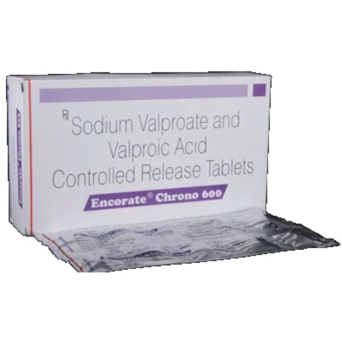 Encorate Chrono 600 Tablet CR with Sodium Valproate and Valproic Acid