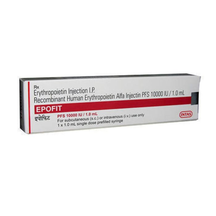 Epofit 10000 IU Injection with Recombinant Human Erythropoietin Alfa                      