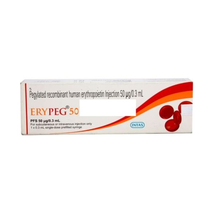 Erypeg 50 Injection 0.3 ml 1 vial with Recombinant Human Erythropoietin Alfa