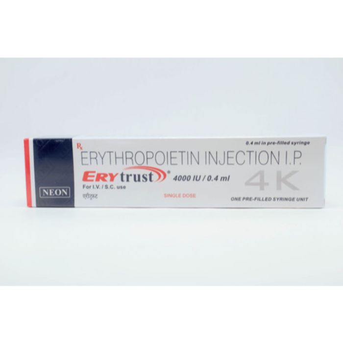 Erytrust 4000 IU Injection with Recombinant Human Erythropoietin Alfa