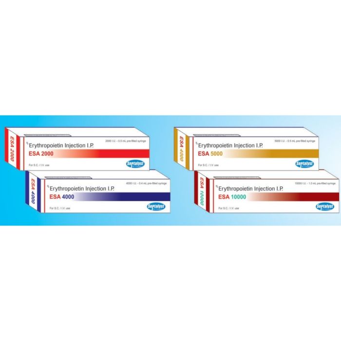 ESA 10000 IU Injection with Recombinant Human Erythropoietin Alfa