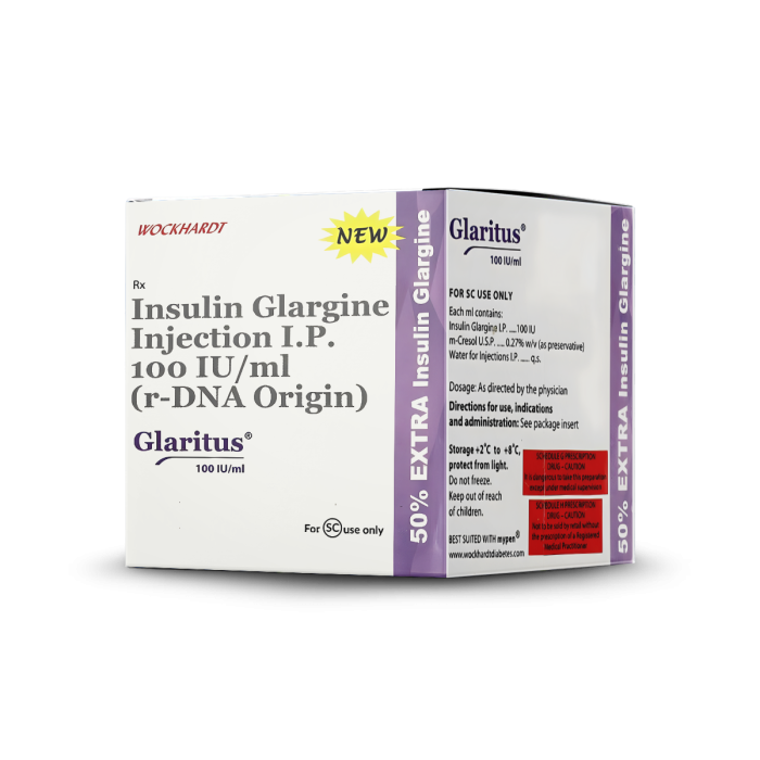Glaritus 100IU/ml Injection 3ml (3 cartridges)