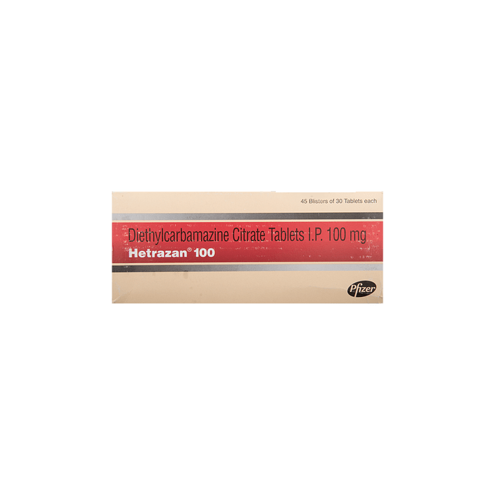 Hetrazan 100 Tablet with Diethylcarbamazine
