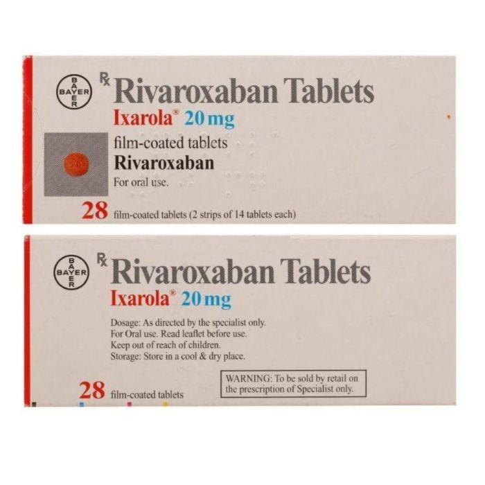 Ixarola 20 Mg Tablet FC with Rivaroxaban