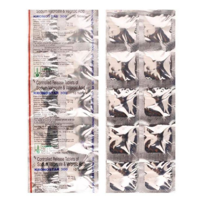 Kronostar 300 Tablet with Sodium Valproate and Valproic Acid