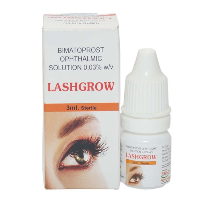 Lashgrow 3 ml with Bimatoprost Ophthalmic Solution