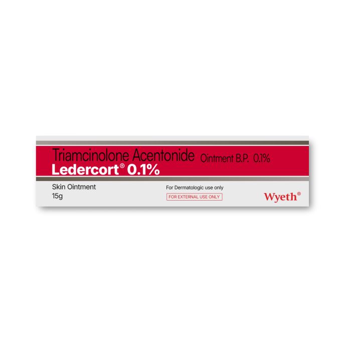 Ledercort 0.1% Ointment 15 gm