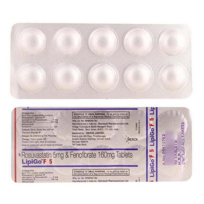 Lipigo F 5 Tablet with Fenofibrate + Rosuvastatin