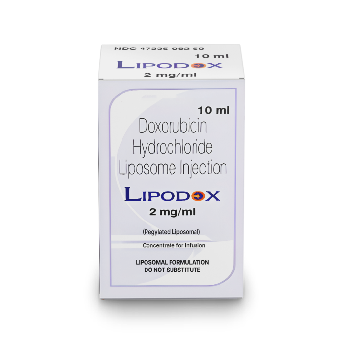 Lipodox 2 Mg/ml Injection with Doxorubicin Hydrochloride Liposomal