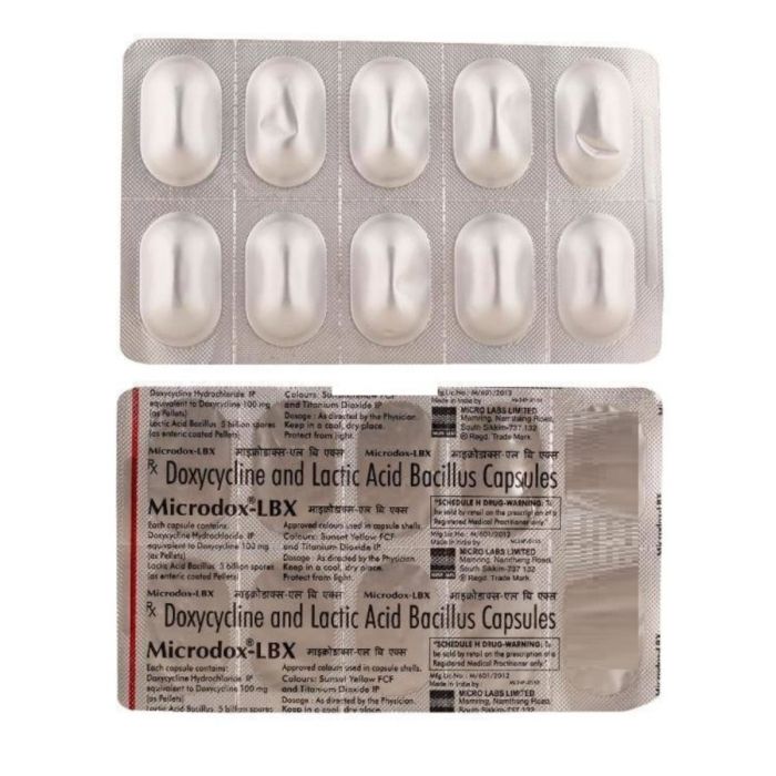 Microdox-LBX Capsule with Doxycycline and Lactobacillus