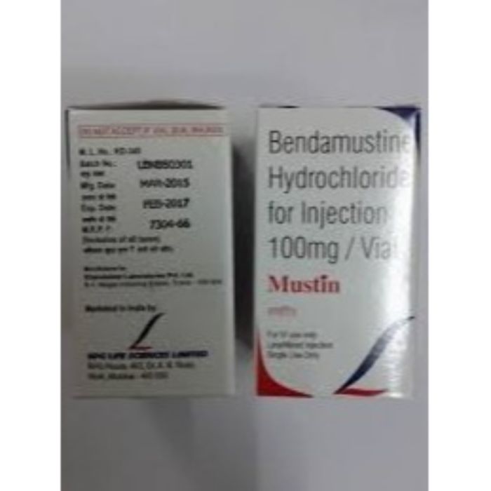 Mustin 100 Mg Injection with Bendamustine Hydrochloride