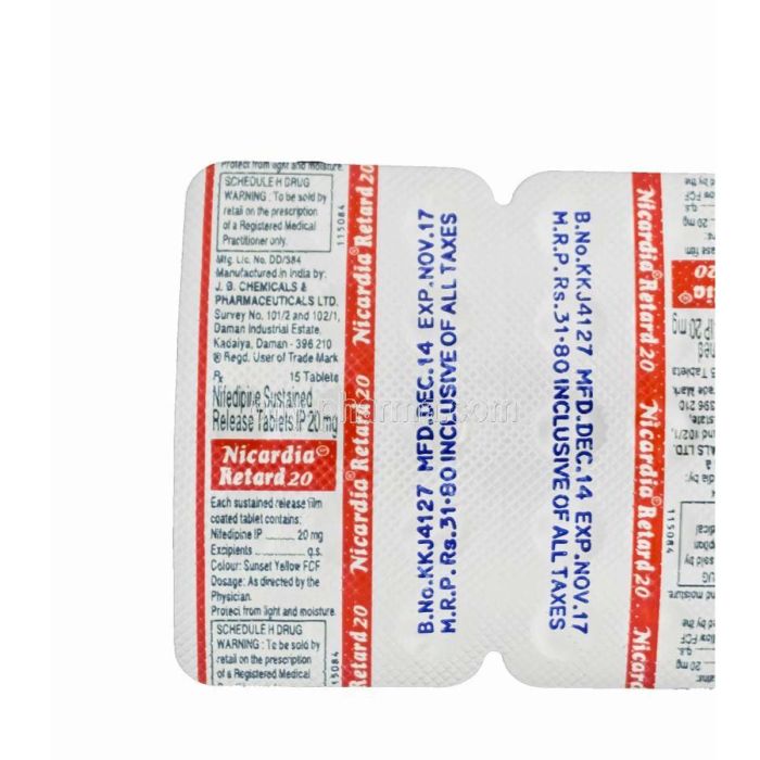 Nicardia 20 Mg with Nifedipine                       