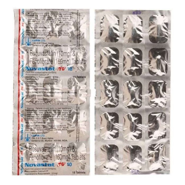 Novastat-TG 20 Tablet with Fenofibrate and Rosuvastatin