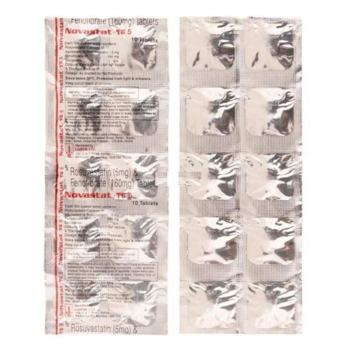Novastat-TG 5 Tablet with Fenofibrate and Rosuvastatin