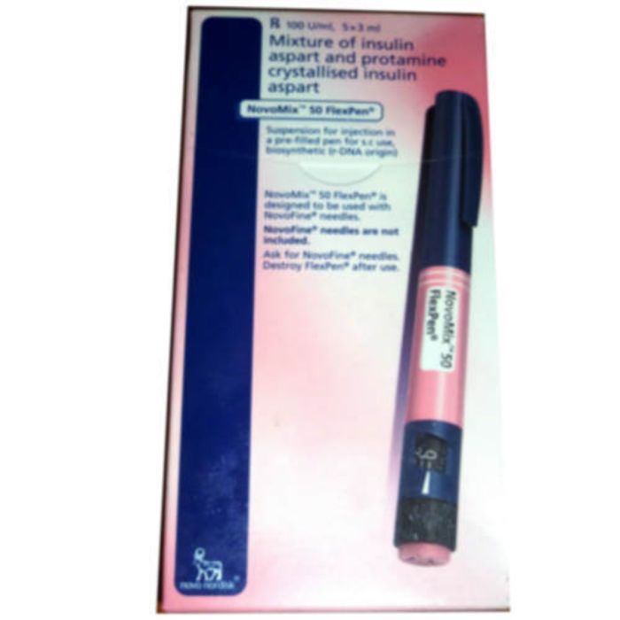 Novomix 50 Suspension for Injection 100IU ml with Insulin Aspart