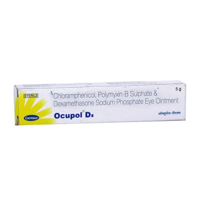 Ocupol DX 5 gm with Chloramphenicol + Dexamethasone  + Polymyxin