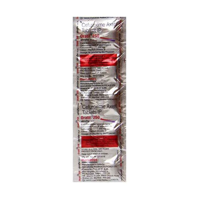 Oratil 250 Mg Tablet with Cefuroxime