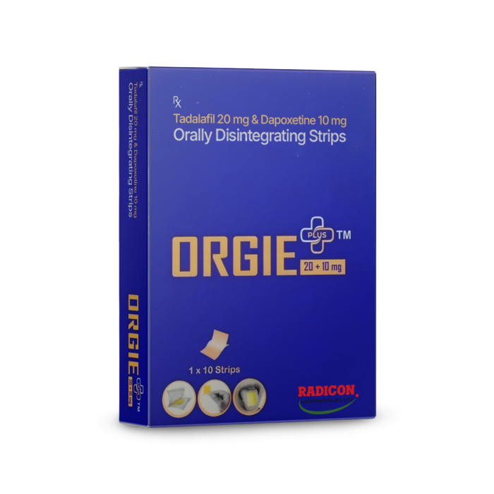 Orgie Plus 20+10mg Tadalafil+Dapoxetine Oral Strip