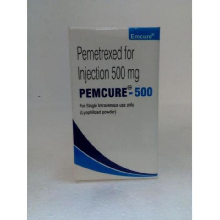 Pemcure 500 Mg Injection with Pemetrexed