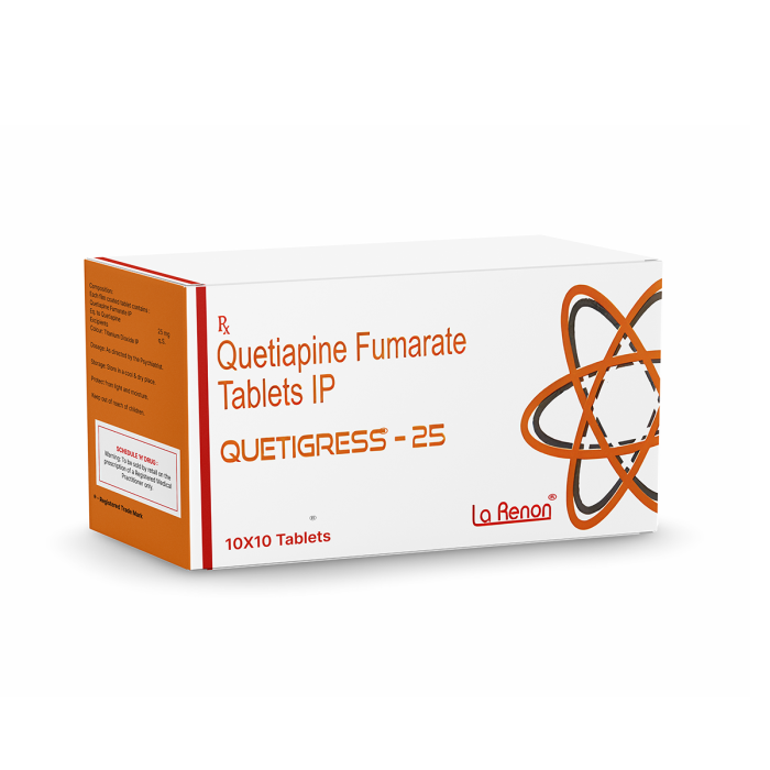 Quetigress 25 Mg Tablet