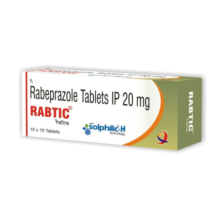 Rabtic 20 Mg Tablet with Rabeprazole
