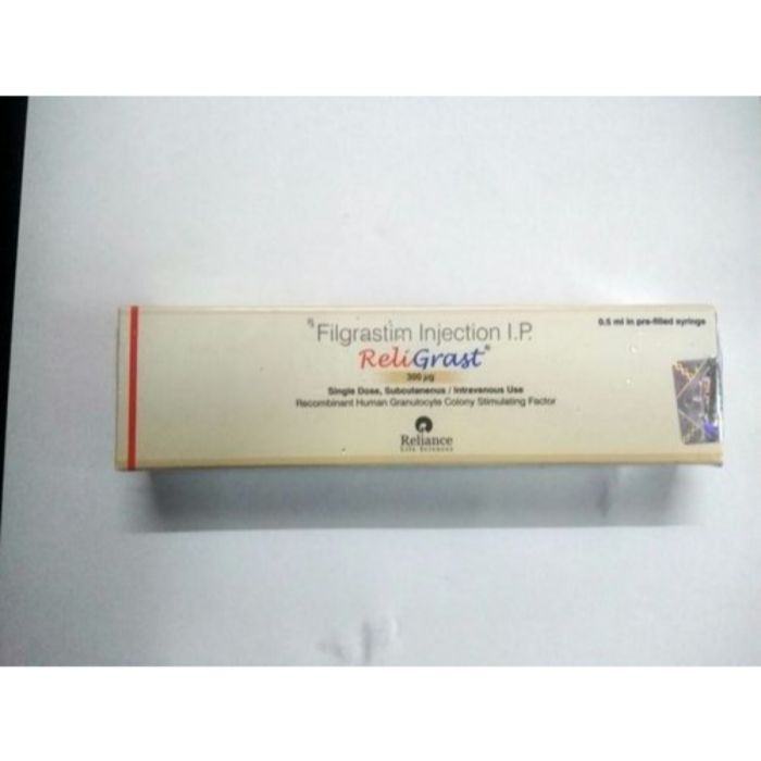 Religrast 300 Mcg Injection 0.5 ml with Filgrastim