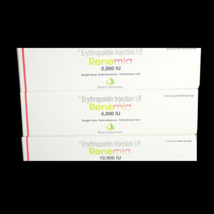 Renemia 2000 IU 0.5 ml Injection with Recombinant Human Erythropoietin Alfa