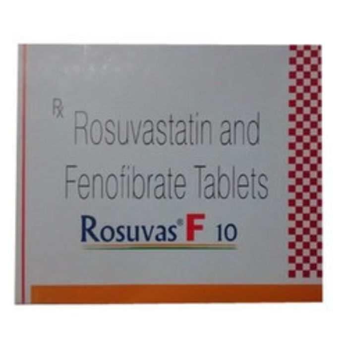 Rosuvas F 10 Tablet with Fenofibrate and Rosuvastatin