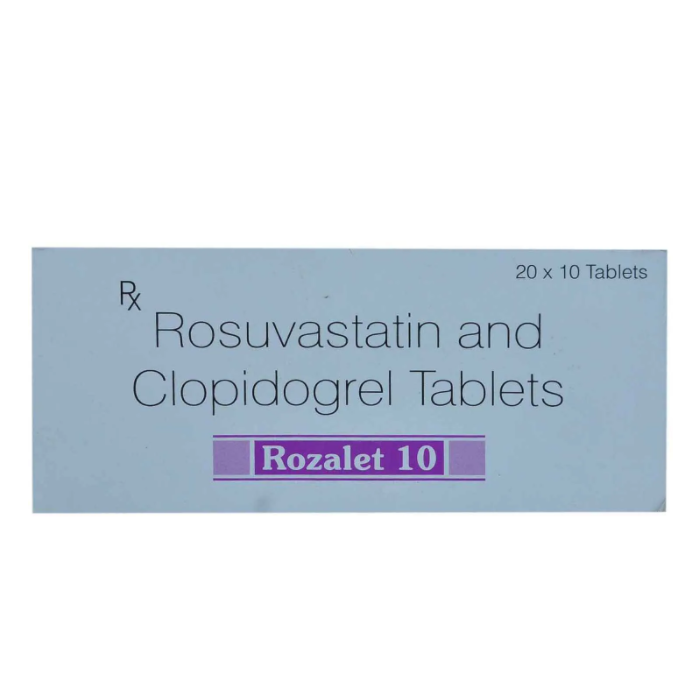 Rozalet 10 Tablet with Rosuvastatin + Clopidogrel