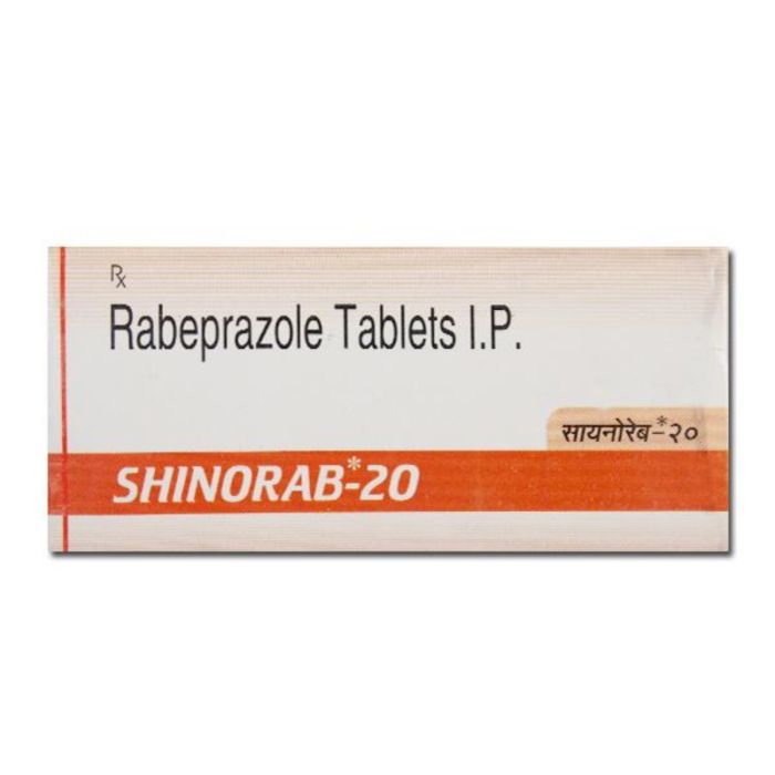 Shinorab 20 Mg Tablet with Rabeprazole