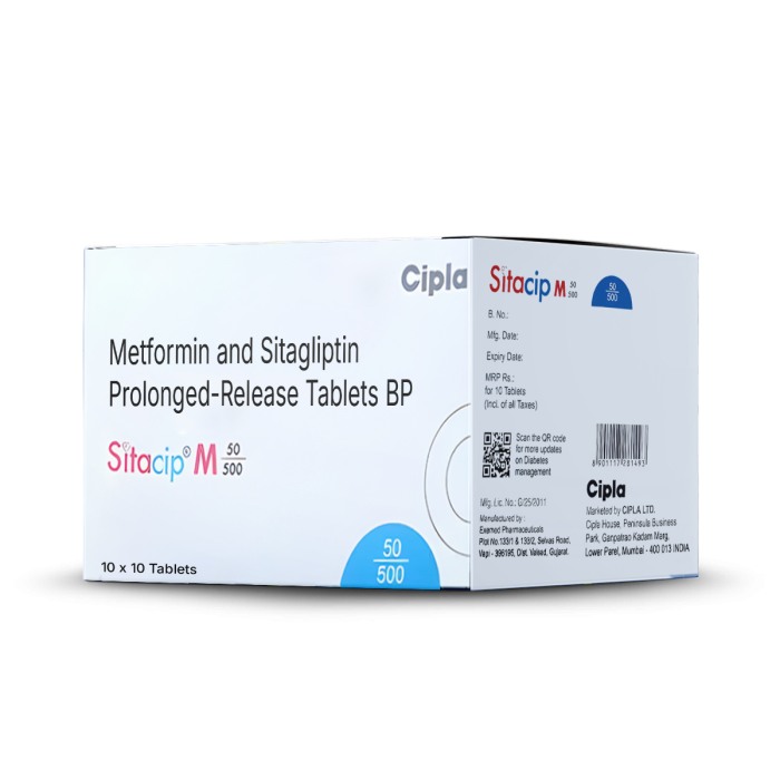 Sitacip M 50mg/500mg Tablet PR