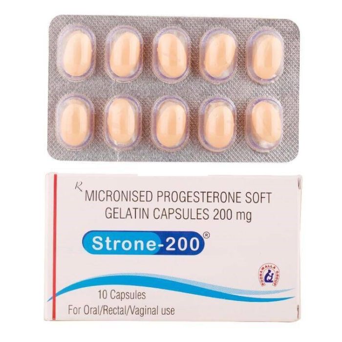 Strone 200 Capsule with Progesterone