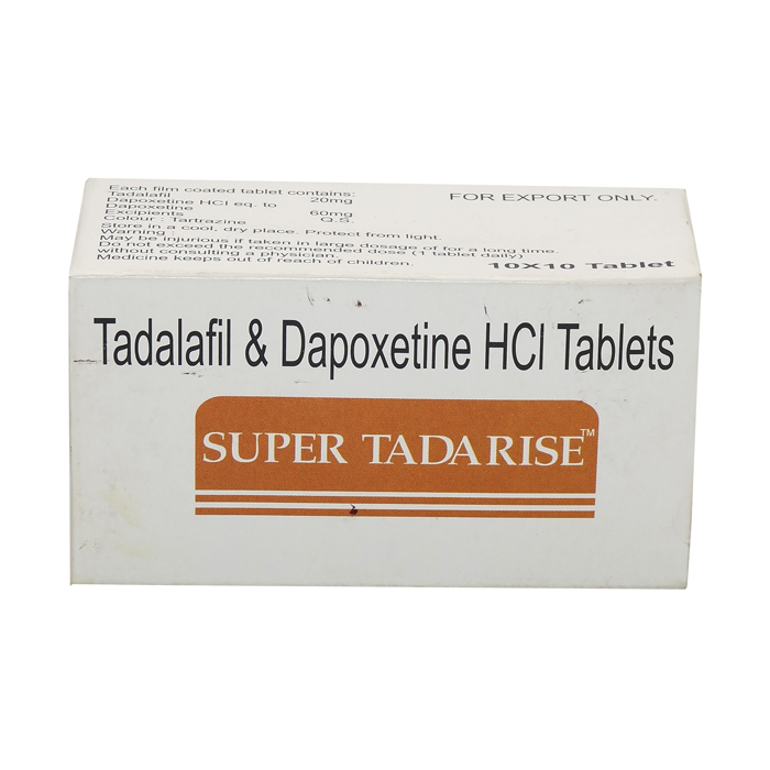 Super Tadarise 20 Mg with Tadalafil & Dapoxetine HCL                   