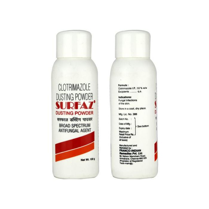 Surfaz Dusting Powder with Clotrimazole