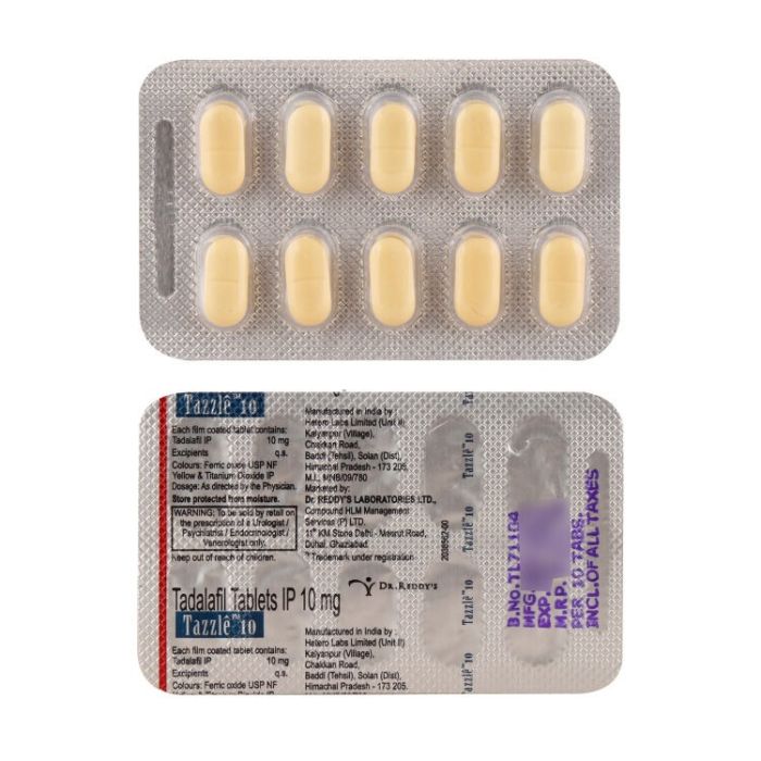 Tazzle 10 Mg FM - Tadalafil Orally Disintegrating Strips
