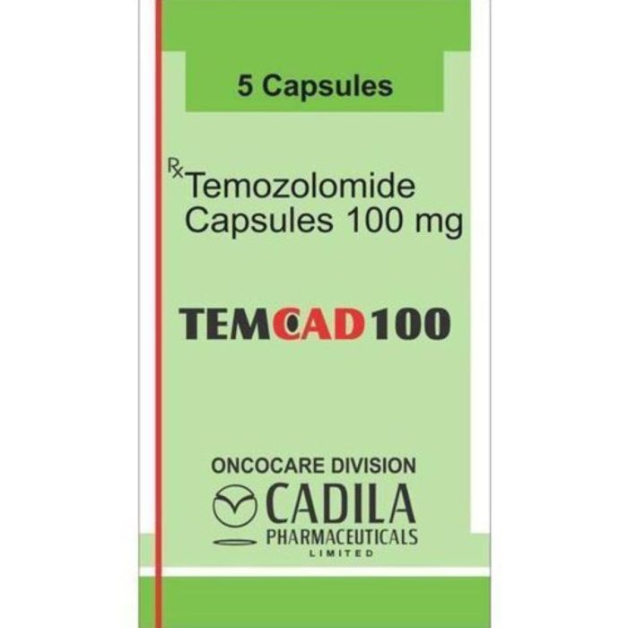 TemCad 100 Mg Capsules with Temozolomide